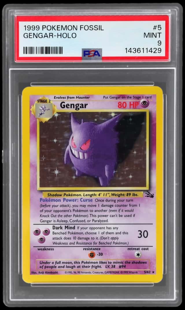 1999 Pokemon Fossil Holo Gengar #5