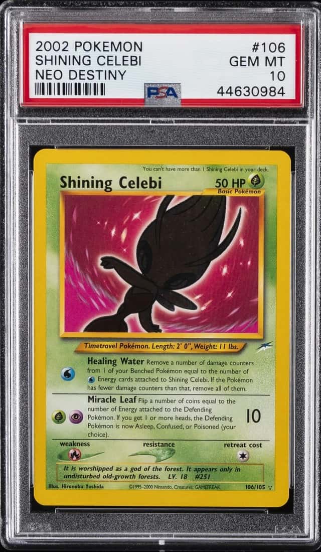 2002 POKEMON NEO DESTINY #106 SHINING CELEBI PSA 10
