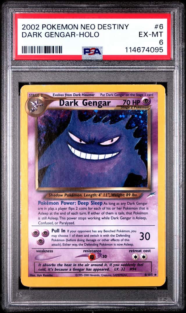 2002 Pokemon Neo Destiny Holo Dark Gengar #6
