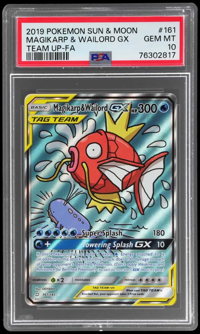 2019 Pokemon Sun and Moon Team Up Magikarp/Wailord Gx #161