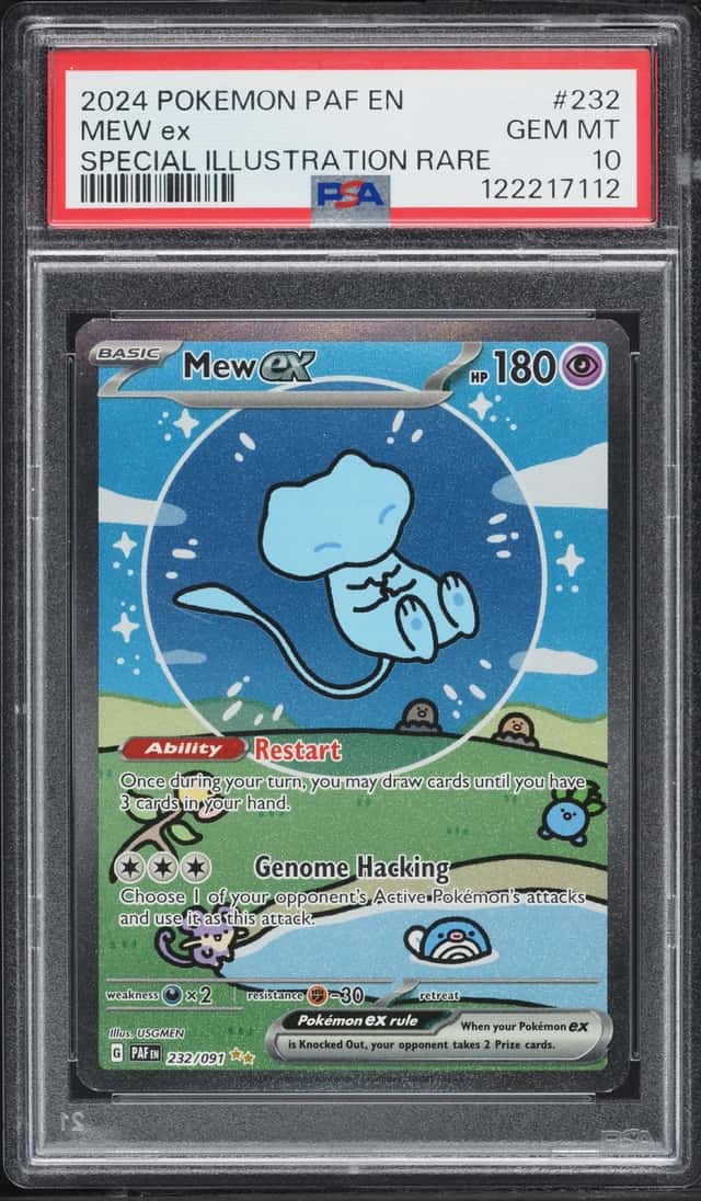 2024 Pokemon Scarlet & Violet Paldean Fates SIR Shiny Mew Ex #232 PSA 10 GEM MINT
