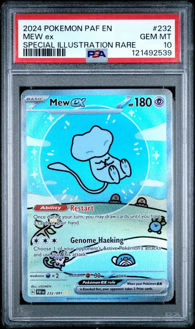 2024 POKEMON PAF EN-PALDEAN FATES SPECIAL ILLUSTRATION RARE #232 MEW EX PSA 10