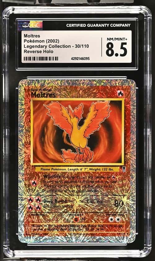 Moltres Legendary Collection Holo Rare Pokémon Card 30/110 CGC 8.5
