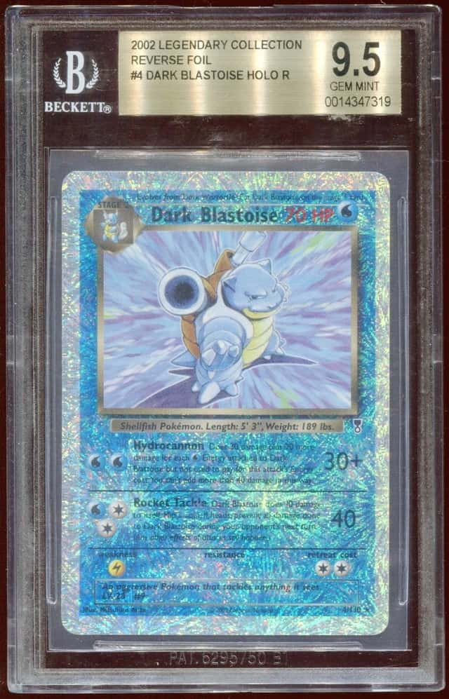 2002 POKEMON LEGENDARY COLLECTION DARK BLASTOISE #4/110 REVERSE FOIL BGS 9.5