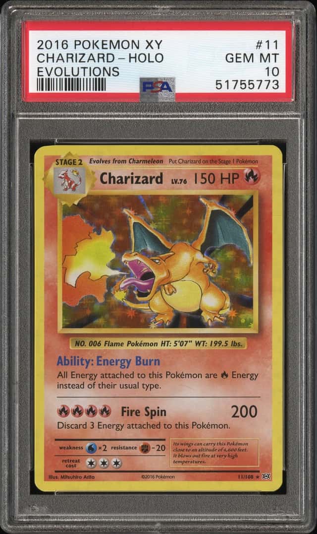 2016 Pokemon XY Evolutions #11 Charizard Holo PSA 10 GEM MINT