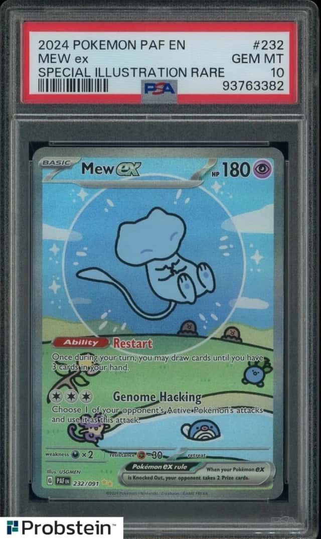 2024 Pokemon PAF EN Special Illustration Rare #232 Mew ex PSA 10 GEM MINT