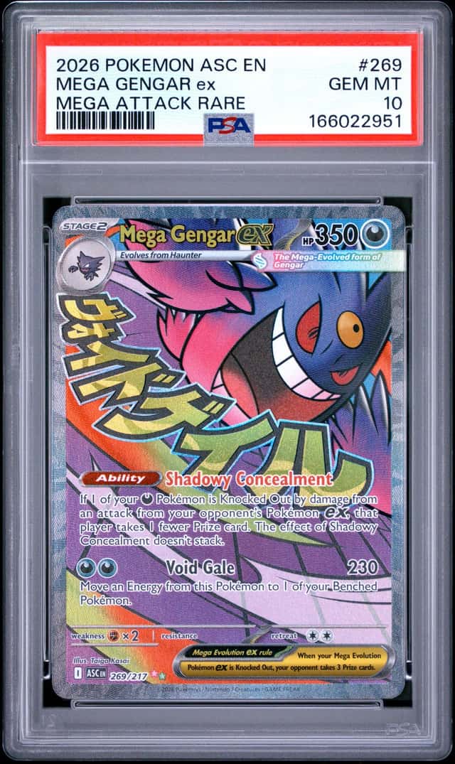 2026 Pokemon Ascended Heroes Mega Gengar ex Attack Rare #269/217 PSA 10 GEM MINT