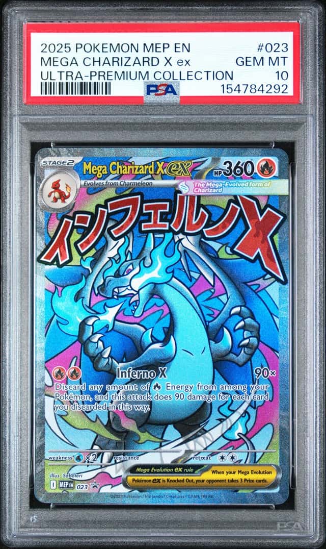 2025 Pokemon MEP EN Mega Charizard X Ex Ultra Premium Collection 23 PSA 10 Promo