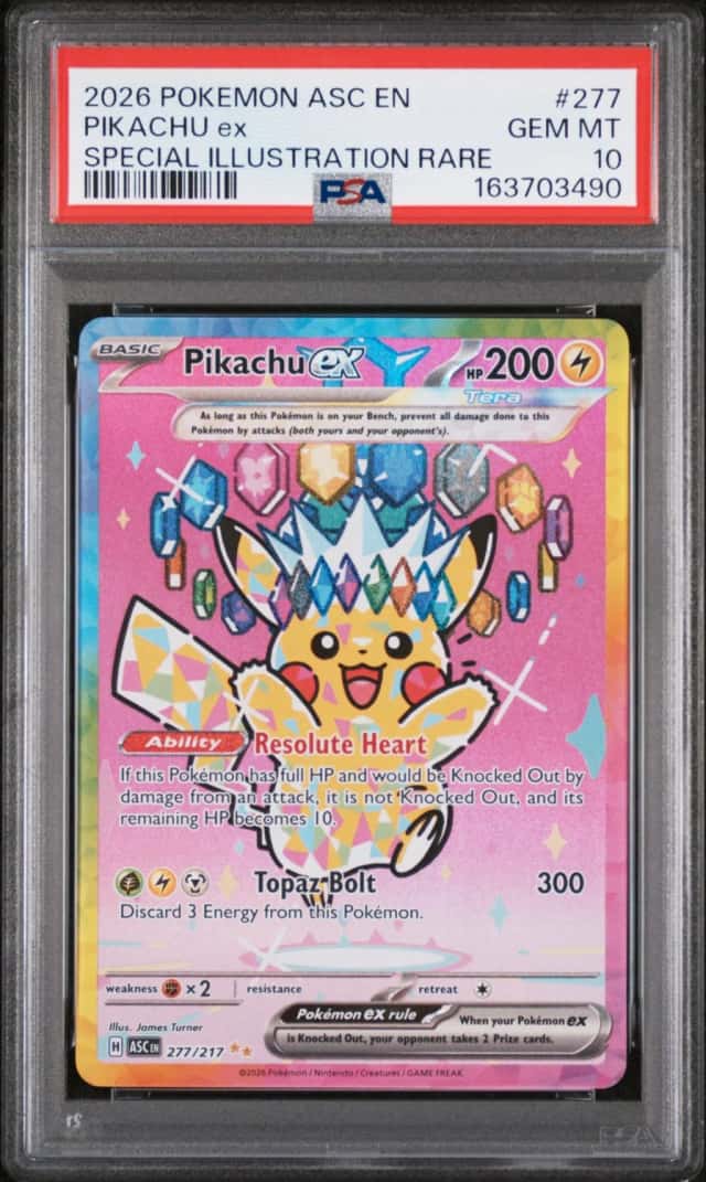 2026 Pokemon Pikachu ex Special Illustration Rare #277/217 PSA 10 (90)