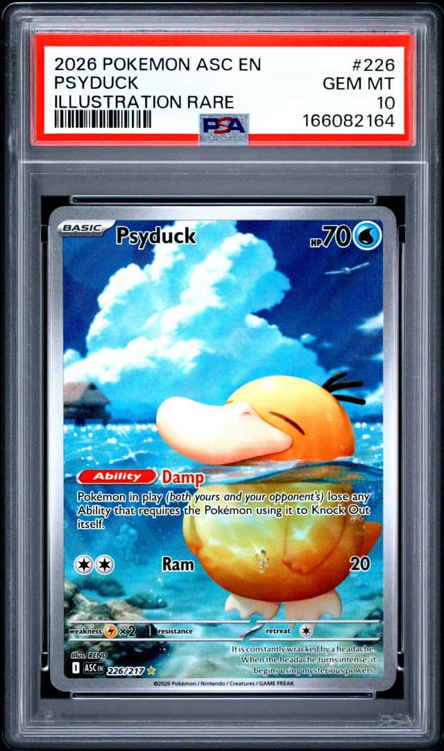 Pokemon 2026 Psyduck 226/217 Illustration Rare Ascended Heroes GEM MINT PSA 10