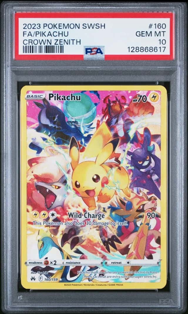 2023 Pokemon Sword & Shield Crown Zenith 160 Pikachu PSA 10 128868617