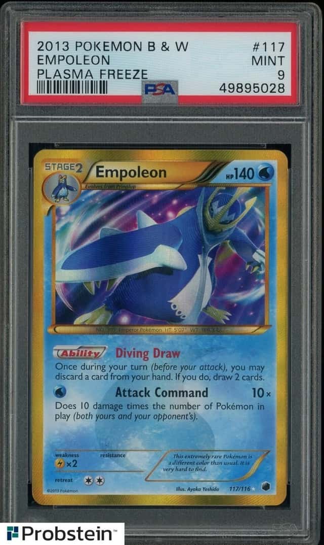 2013 Pokemon B & W Plasma Freeze #117 Empoleon PSA 9 MINT