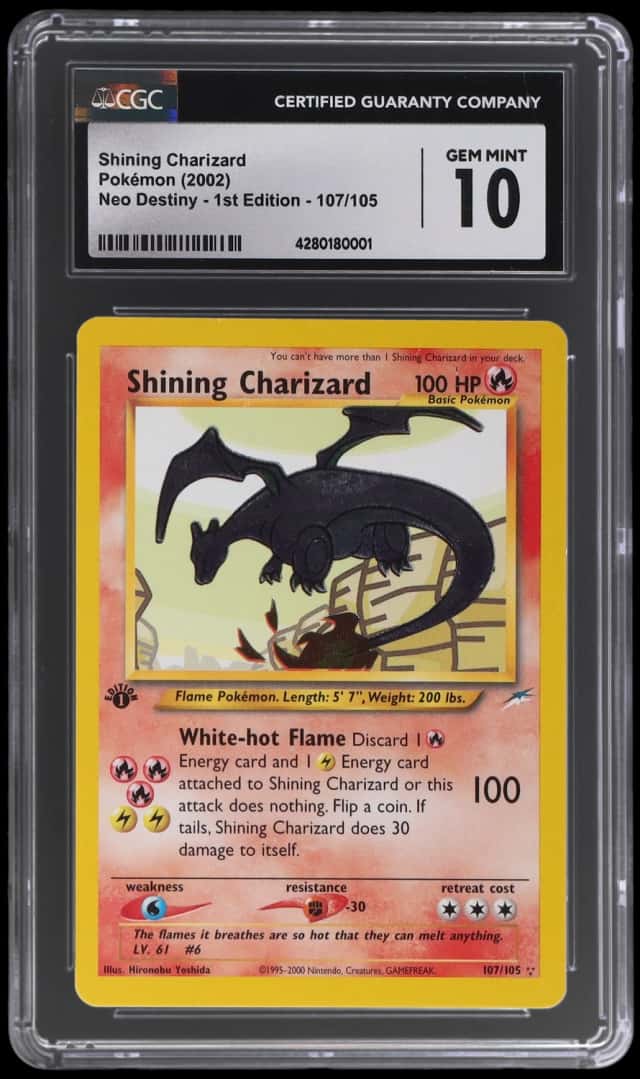 2002 Pokemon Neo Destiny 1st Edition Shining Charizard #107
