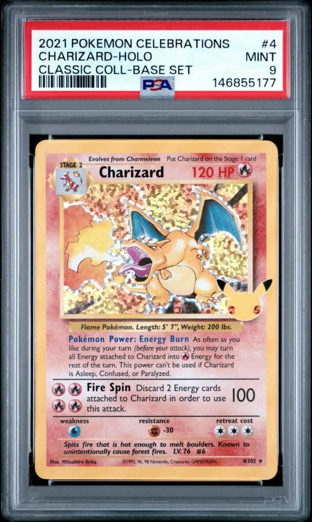 2021 Pokemon Sword & Shield Celebrations Classic 4 Charizard Holo PSA 9 - 5177