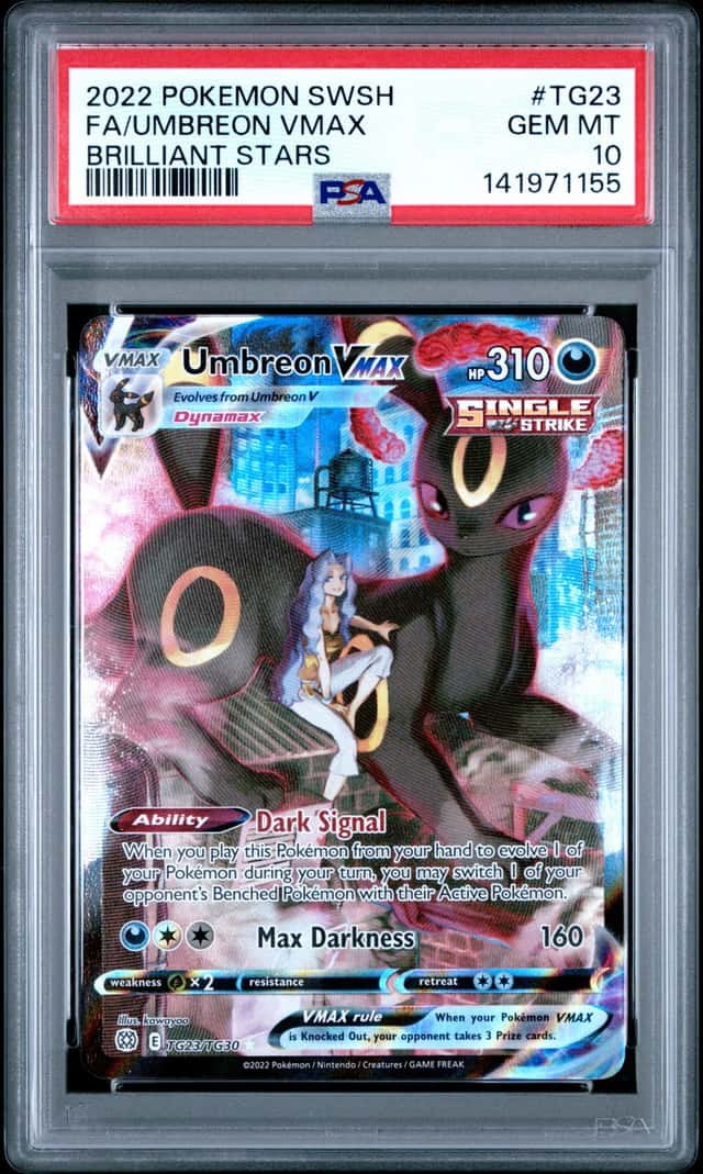 2022 Pokemon Umbreon VMAX Trainer Gallery Secret Rare #TG23/TG30 PSA 10