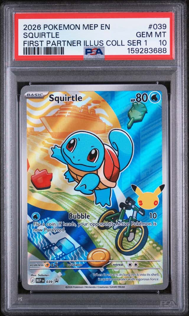 2026 Pokemon MEP Promo Squirtle First Partner Illustration #039 PSA 10 (88)