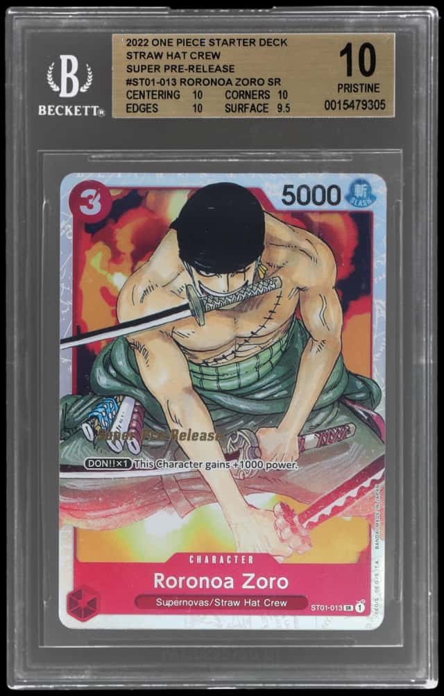 2022 One Piece Starter Deck Straw Hat Crew Super Pre Release Roronoa Zoro #ST01-013