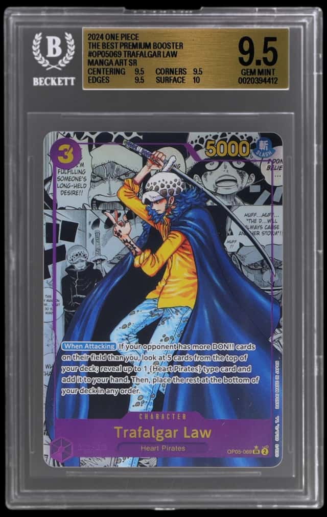 2024 One Piece the Best Premium Booster Manga Alternate Art Trafalgar Law #OP05-069