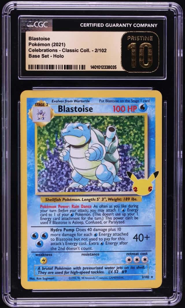 2021 Pokemon Sword & Shield Celebrations Classic Collection Holo Blastoise #2 CGC 10 PRISTINE