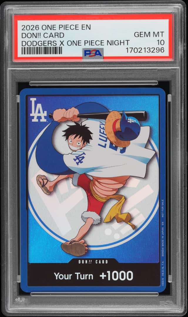 2026 ONE PIECE PROMOS DODGERS X ONE PIECE NIGHT DON!! CARD PSA 10