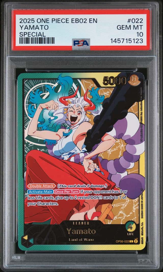 2025 One Piece EB02 Anime 25th EN Special Gold #022 Yamato PSA 10 GEM MINT
