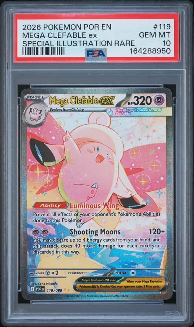 Pokemon 2026 Mega Clefable ex 119/088 SIR Perfect Order GEM MINT PSA 10