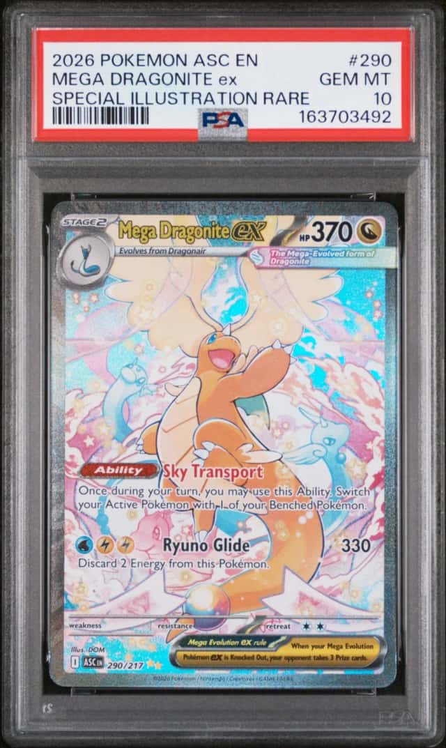 2026 Pokemon Mega Dragonite ex Special Illustration Rare #290/217 PSA 10