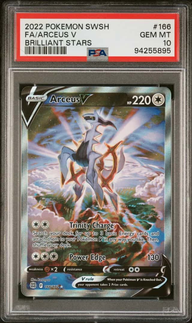 2022 Pokemon SWSH Brilliant Stars Arceus V #166/172 PSA 10 GEM MINT WOW LOOK