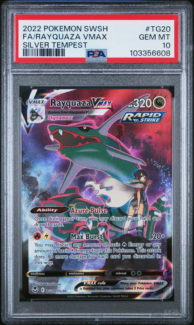 PSA 10 Rayquaza Vmax TG20 2022 Silver Tempest Pokemon TCG