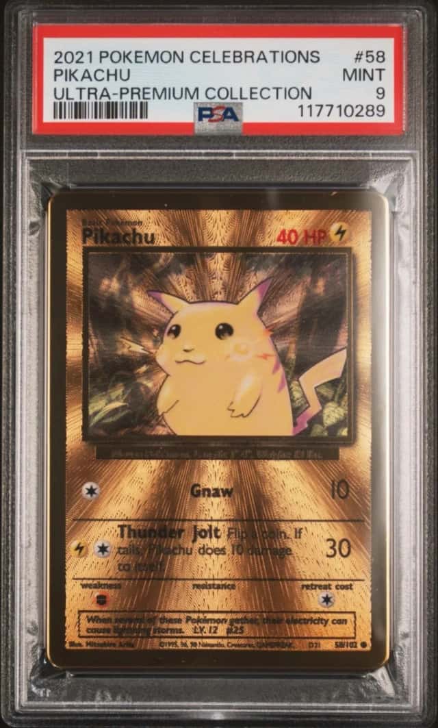 2021 POKEMON CELEBRATIONS ULTRA-PREMIUM COLLECTION #58 PIKACHU PSA 9