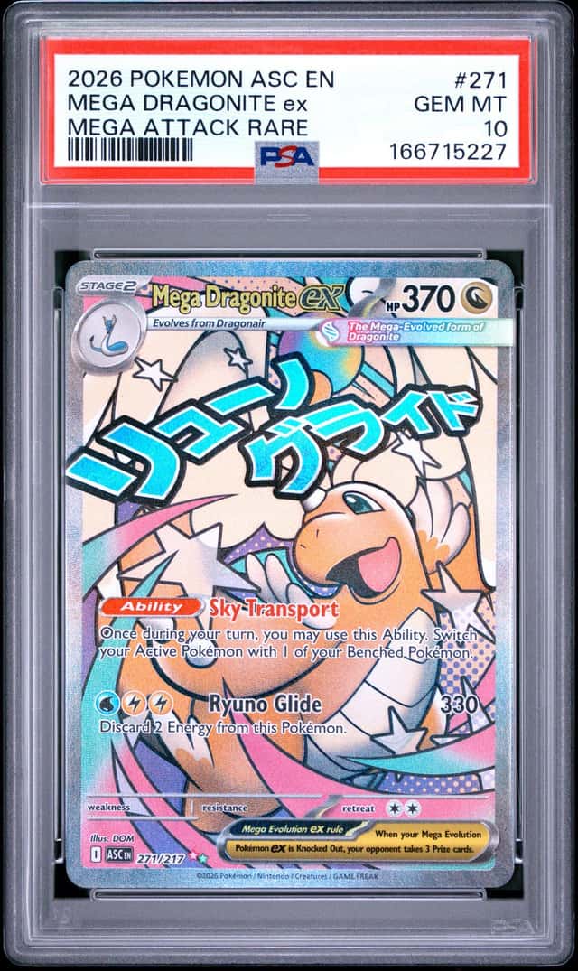 Pokemon 2026 Mega Dragonite ex 271 Mega Attack Rare Ascended Heroes PSA 10