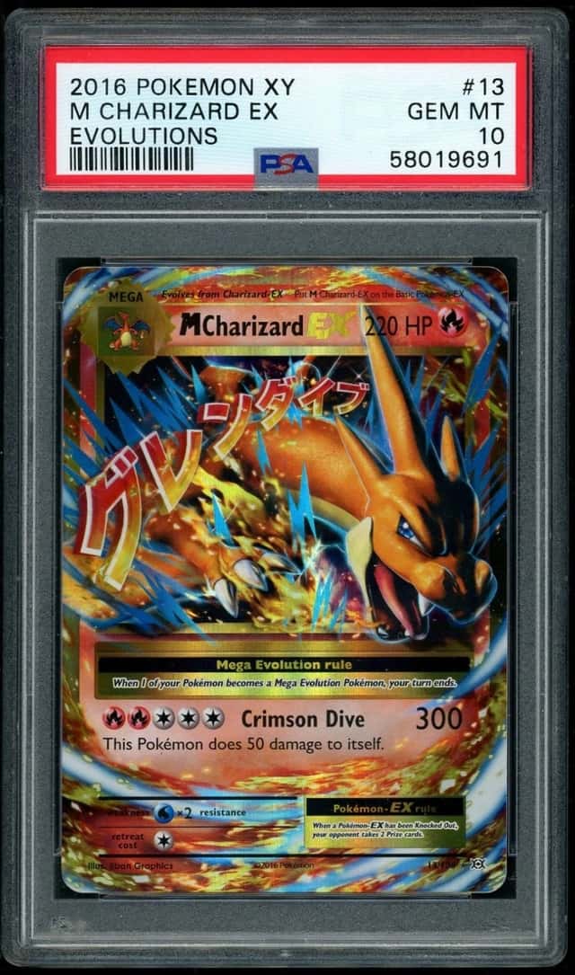 2016 POKEMON XY M CHARIZARD EX EVOLUTIONS #13 PSA 10