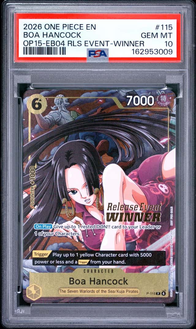 2026 ONE PIECE PROMOS RELEASE EVENT-WINNER #115 BOA HANCOCK PSA 10