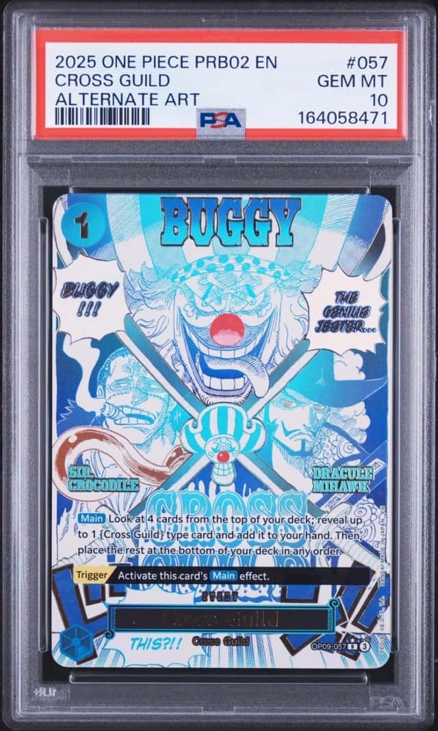 2025 ONE PIECE PRB02-PREMIUM BOOSTER ALTERNATE ART #057 CROSS GUILD PSA 10