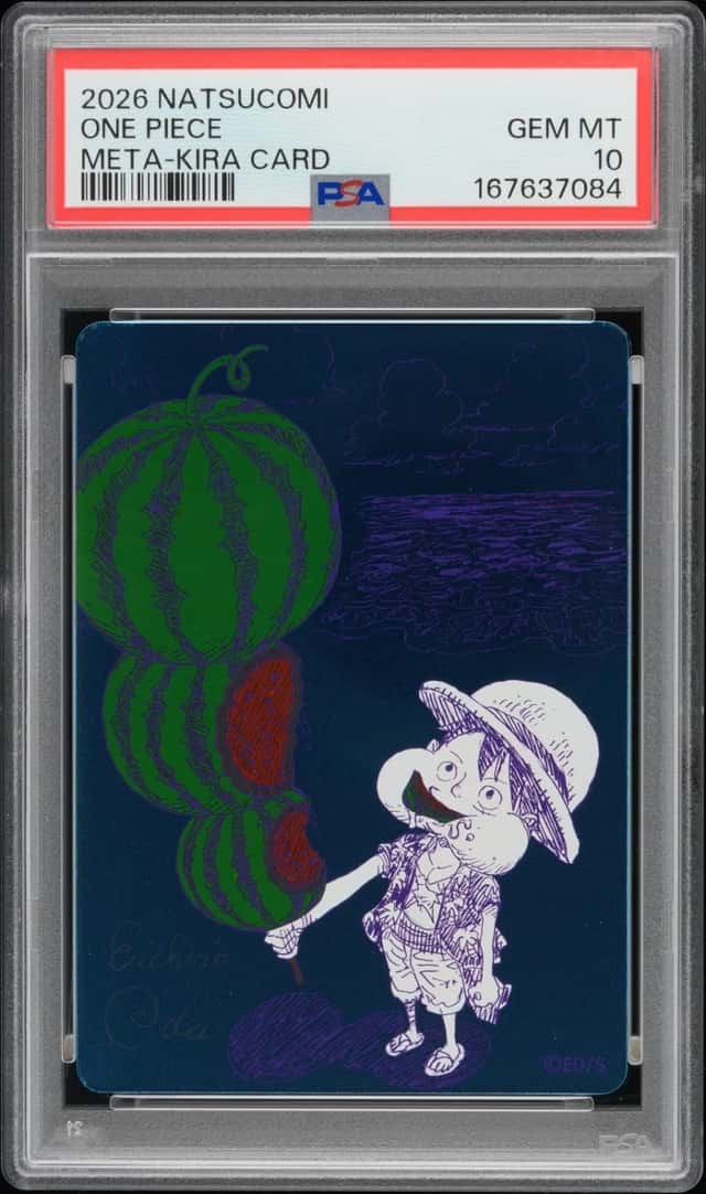 2026 SHUEISHA SUMMER COMICS FAIR NATSUCOMI 2026 META-KIRA CARDS ONE PIECE PSA 10