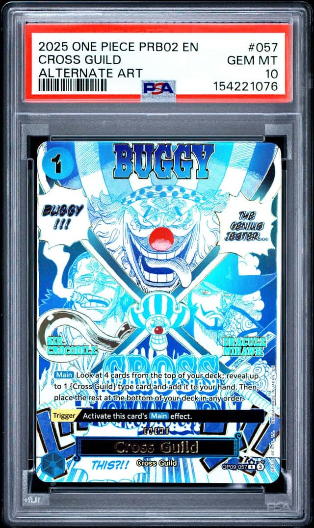 2025 One Piece The Best Vol. 2 Cross Guild Alt Art #OP09-057 PSA 10 GEM MINT