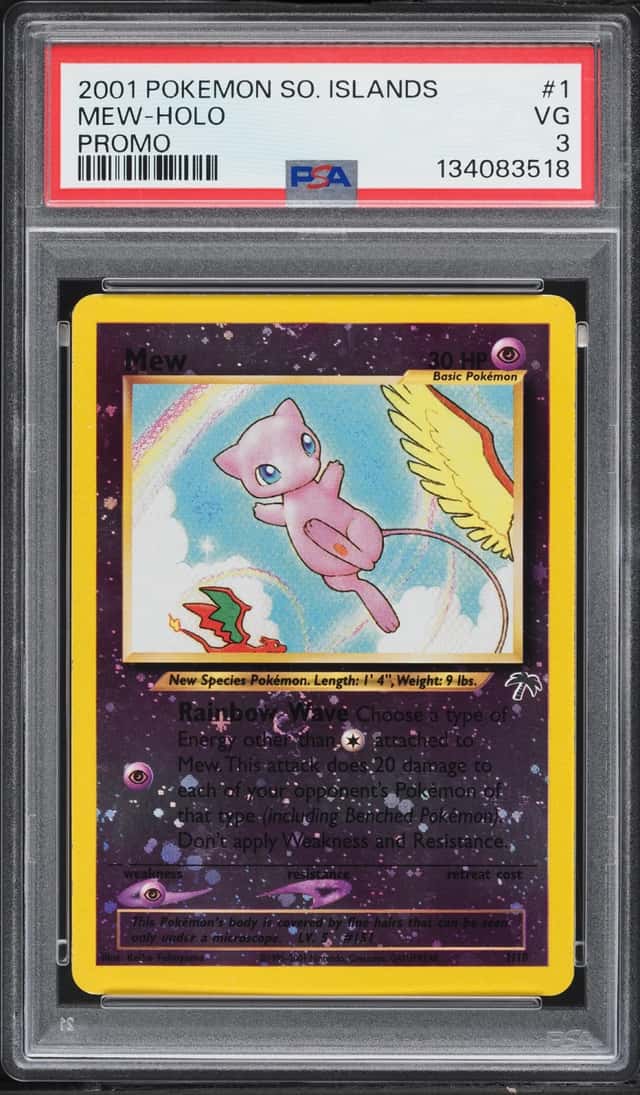 2001 Pokemon Southern Islands Promo Reverse Holo Mew #1 PSA 3 VG