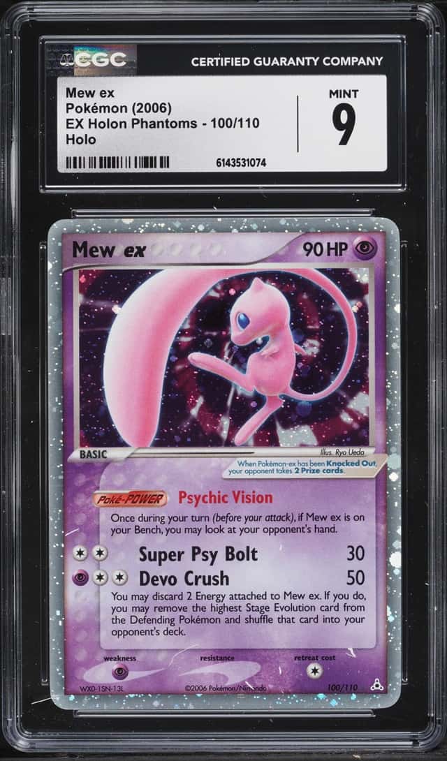 2006 Pokemon EX Holon Phantoms Holo Mew EX #100 CGC 9 MINT