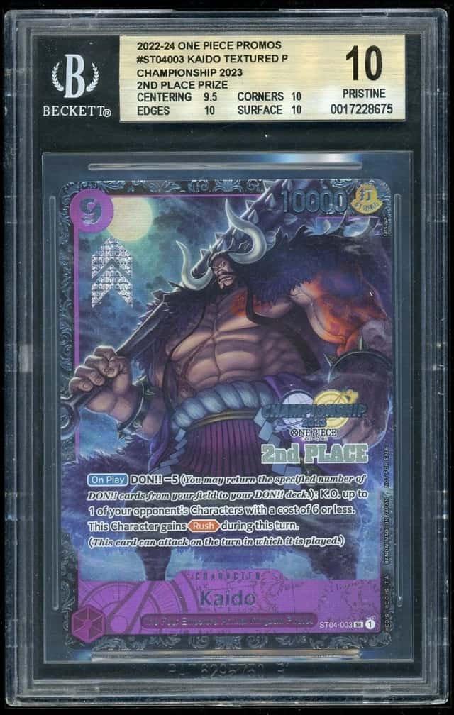 One Piece Kaido TEXTURED P/(Championship 2023 2nd Place Prize) Promos BGS 10