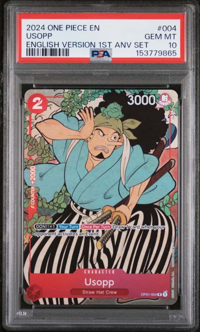 2024 ONE PIECE ENGLISH VERSION 1ST ANNIVERSARY SET #004 USOPP PSA 10