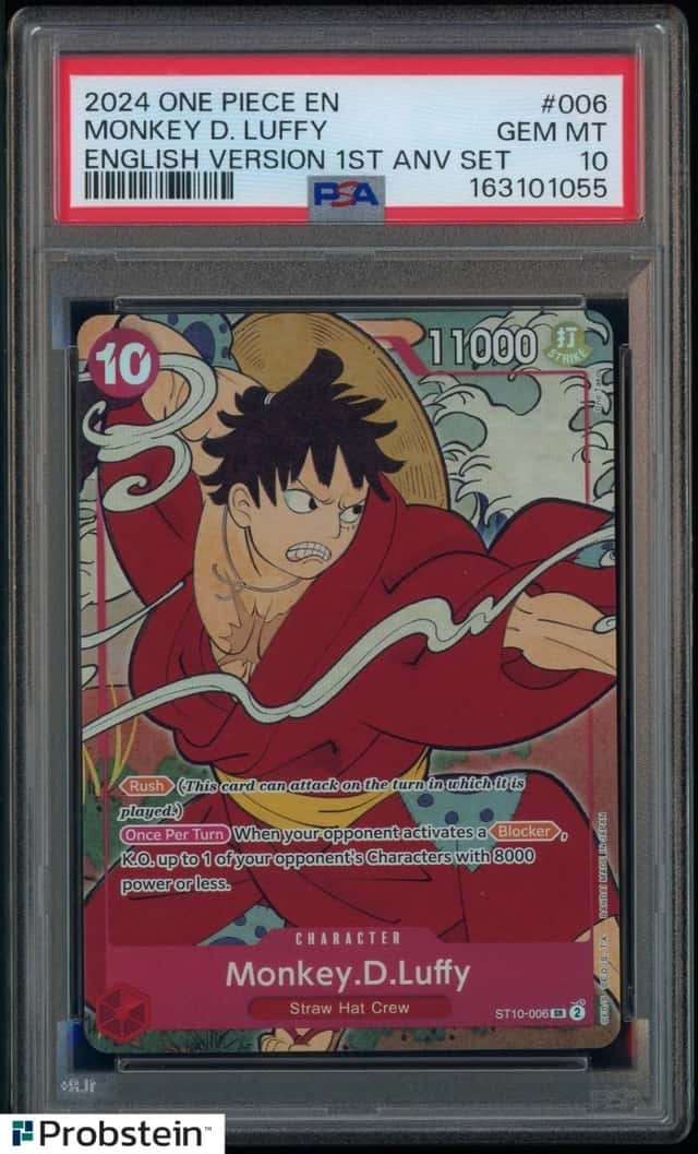 2024 One Piece EN English Version 1st Anniversary #006 Monkey D Luffy PSA 10