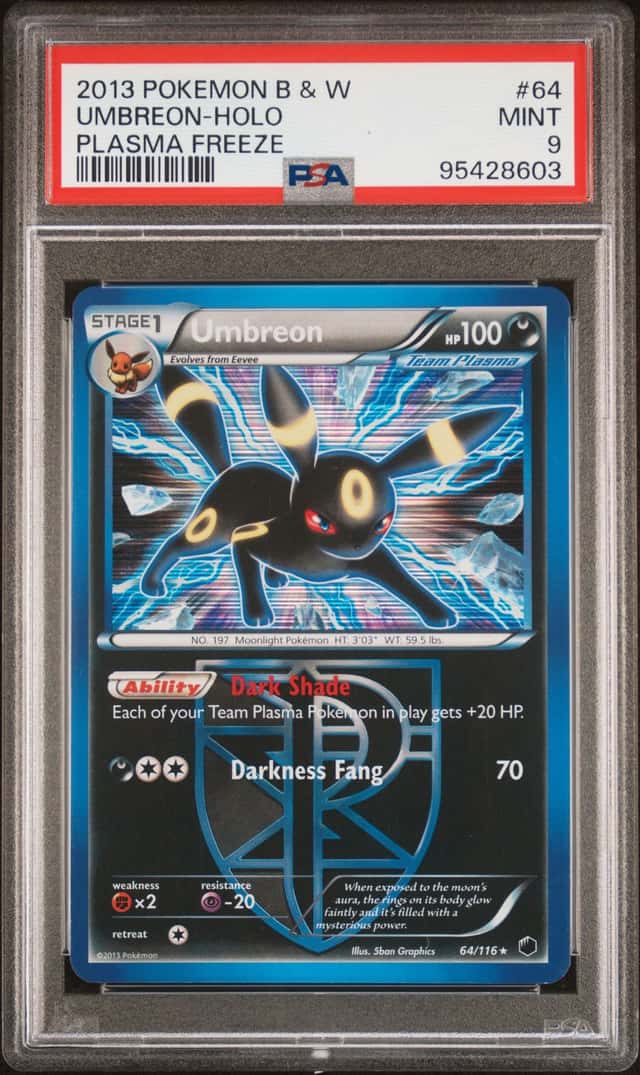 Pokémon TCG Umbreon Plasma Freeze 64/116 Holo PSA 9 2013 - Low Pop!