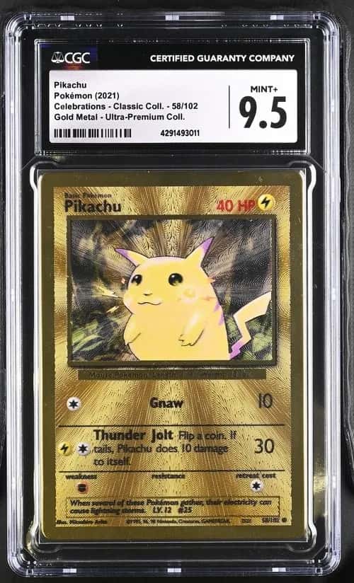 2021 POKEMON  #58 PIKACHU CELEBRATIONS - CLASSIC COLLECTION  CGC 9.5