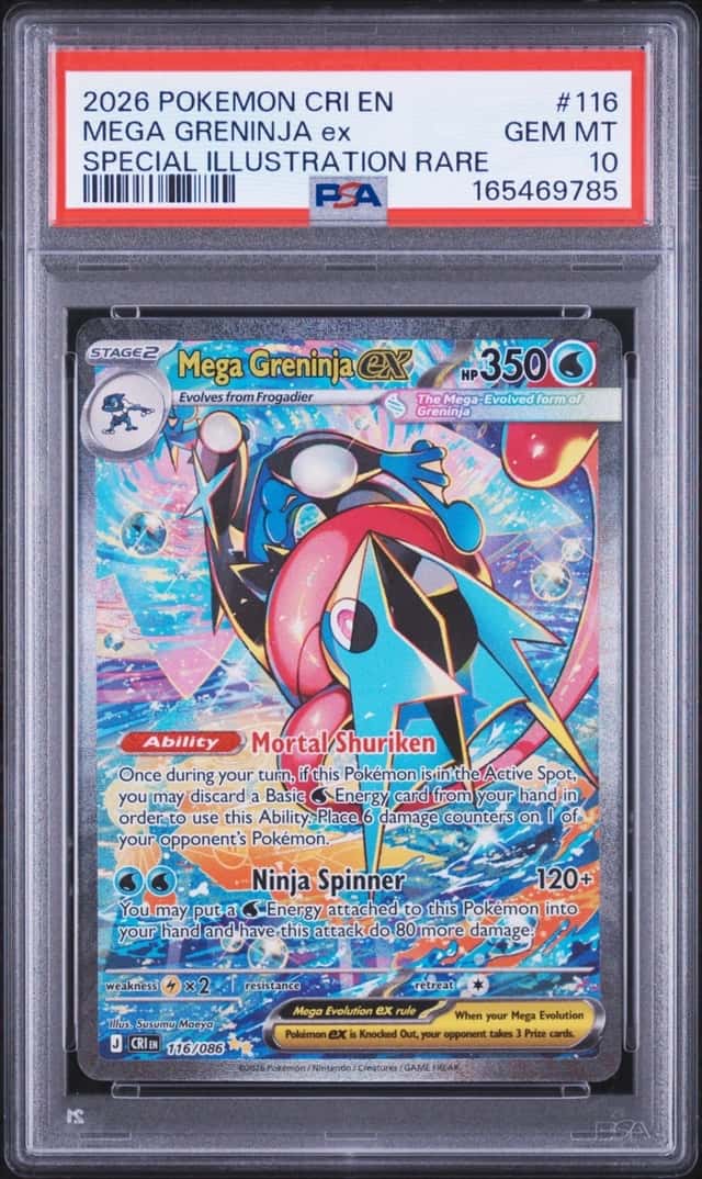 2026 POKEMON CHAOS RISING SPECIAL ILLUSTRATION RARE #116 MEGA GRENINJA EX PSA 10