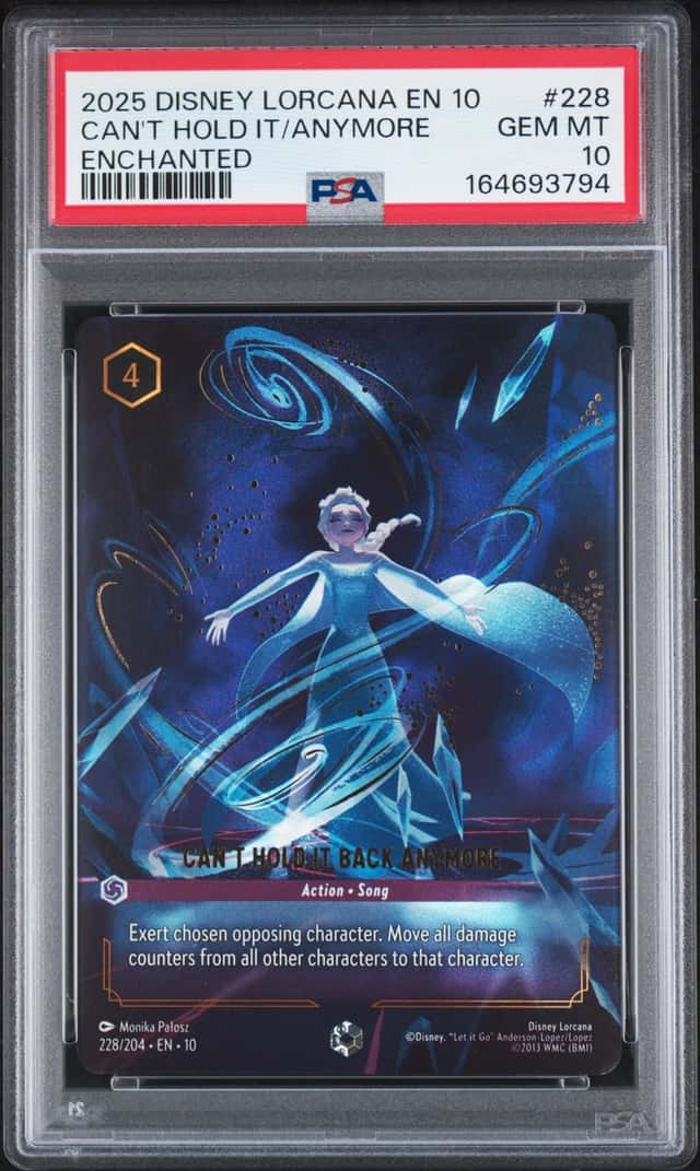 2025 Disney Lorcana Can't Hold It Back Anymore Enchanted #228/204 PSA 10 (94)