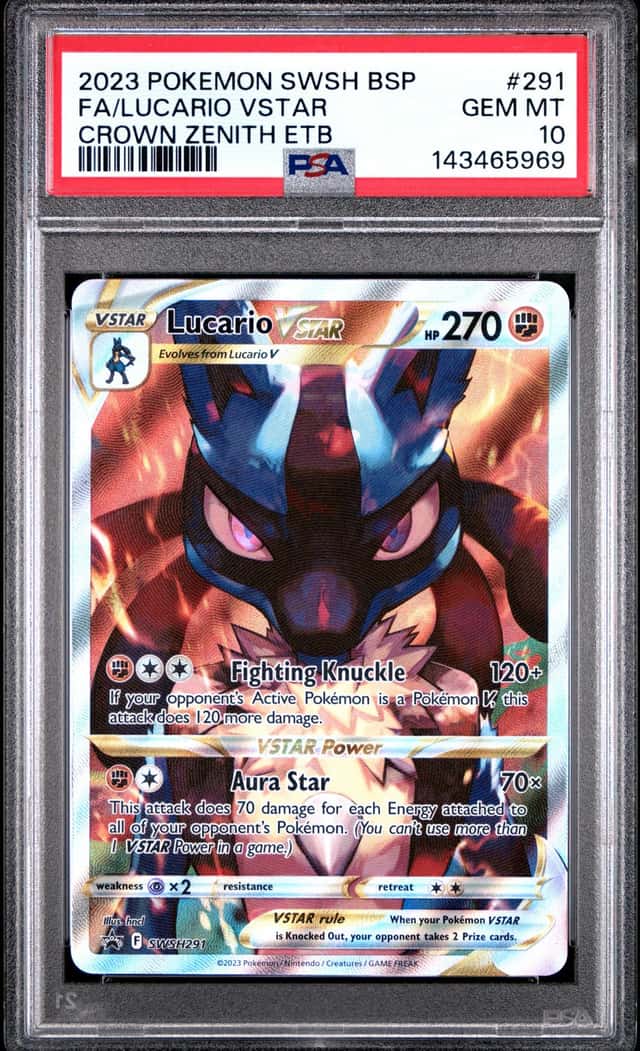 Lucario Vstar SWSH291 Black Star Promo Pokemon PSA 10 *969