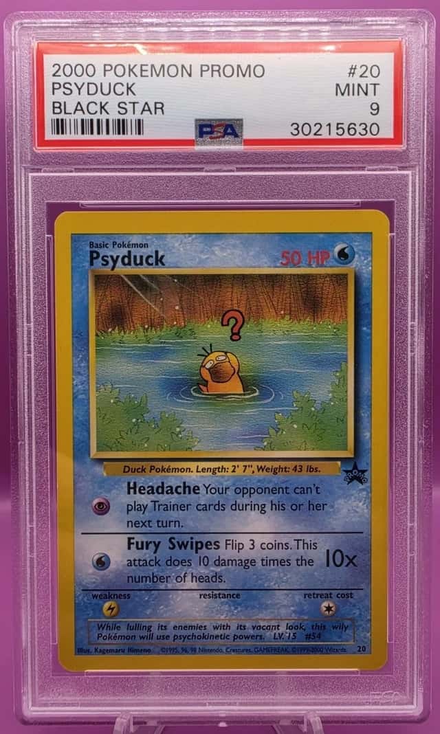 2000 Pokemon Black Star Promo Pokemon League #20 Psyduck PSA 9 MINT