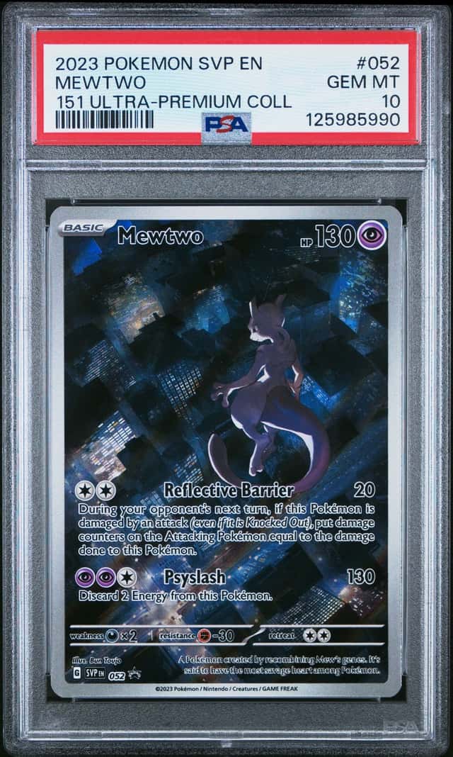 2023 POKEMON SVP EN-SV BLACK STAR PROMO #052 MEWTWO PSA 10