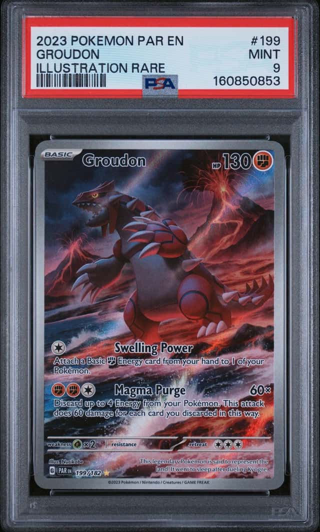 2023 Pokemon PAR EN Illustration Rare #199 Groudon PSA 9 MINT