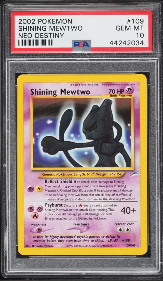 2002 Pokemon Neo Destiny Shining Mewtwo #109 PSA 10 GEM MINT